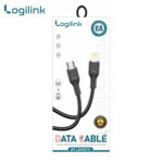 Logilink Type C To Lightning Silicone Fast Charging Data Cable 1m (1 Y - Image 2