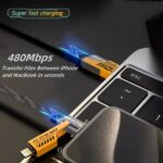 4 In 1 Multi Usb Pd Charging Cable (type-c To C, C To Lightning, Usb T - Image 2