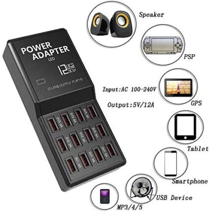 Usb Fast Charger 12 Port 12amp