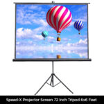 Projector Screen 72 Inch Tripod Portable 6x6 Feet 1:1mw Speed-x (fine - Image 2