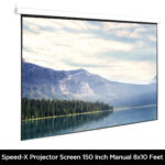 Projector Screen 150 Inch Manual 8x10 Feet 4:3mw Speed-x - Image 2