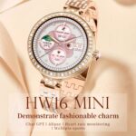 Hw16 Mini Luxury Women Rose Gold Smart Watch 1.35 Inch Bt Call With We - Image 2