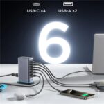 Joyroom Tcm02 65w 6 Port Eu Plug Usb Desktop Charger Gan Fast Charging - Image 2
