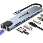 Speedx (sp-tc801) 8 In 1 Multi-port Type C 4k Hdmi Usb 3.0 Converter G - Image 2