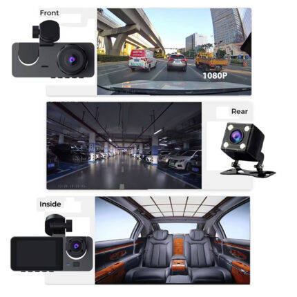 Y15 3-channels Wifi Dash Cam 1080p