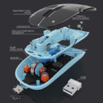 New Transparent M-10a Wireless + Bluetooth Dual Mode Rechargeable Mous - Image 3