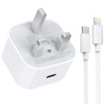 Iphone Usb-c Pd 20w Power Adapter Charger 3 Pin Uk Pin) With Cable - Image 3