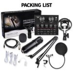 V10 Bm-800 Podcast Condenser Microphone Set With Live Sound Card, Rech - Image 3