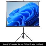 Projector Screen 72 Inch Tripod Portable 6x6 Feet 1:1mw Speed-x (fine - Image 3