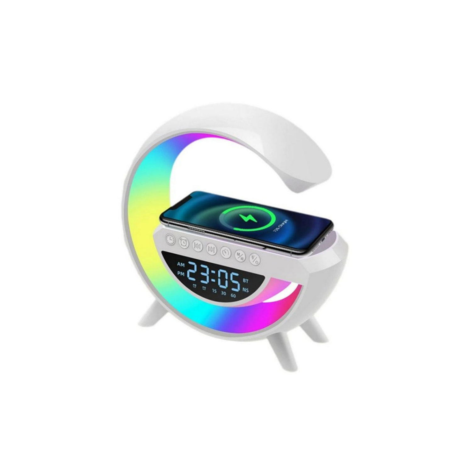 29daf228211773986408 Bt3401 Led Wireless Phone Charger Bluetooth Speaker - Image 1