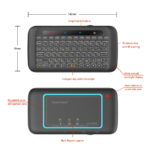 H20 Universal Mini Backlight Touchpad Wireless Keyboard Air Mouse Cont - Image 3