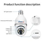 Speed-x Sp-e27 Bulb Camera 1080p Wifi 360 Degree Panoramic Night Visio - Image 4