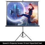 Projector Screen 72 Inch Tripod Portable 6x6 Feet 1:1mw Speed-x (fine - Image 4