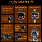 Js Ultimate2 1.53 Inch Bt Call Smart Watch Rdfit App With 2 Straps (si - Image 4