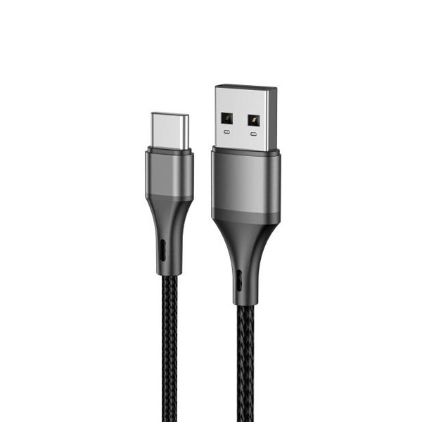 46576846571776412862 Aspor Ac-18 Usb To Type-c 3a Super Fast Charging Nylon Braided Cable 1 - Image 1