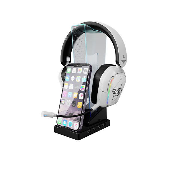 5068e6c26e1774351530 Xtrike Me Ht-09 Headset & Phone Stand With 4 Usb Port And Led Light - Image 1
