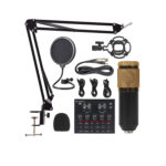 V8 Bm-800 Podcast Mic Set With Live Sound Card,condenser Microphone Wi