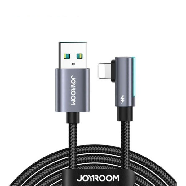 b479b5f87a1776257141 Joyroom S-al012a17 Smoothgame Series 2.4a Usb-a To Lightning Right Ang - Image 1