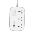 Ldnio Sc3416 65w Gan Fast Charging 3250w Power Extension 3 Sockets 2 U