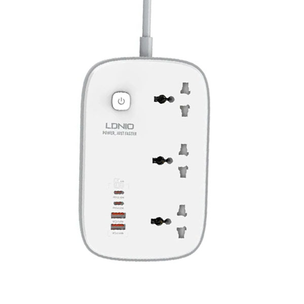 b7c2bcce541776414904 Ldnio Sc3416 65w Gan Fast Charging 3250w Power Extension 3 Sockets 2 U - Image 1