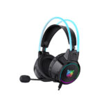 Onikuma-x15 Pro Rgb Head Beam With Mic, 3.5mm Wired Earphones, Durable