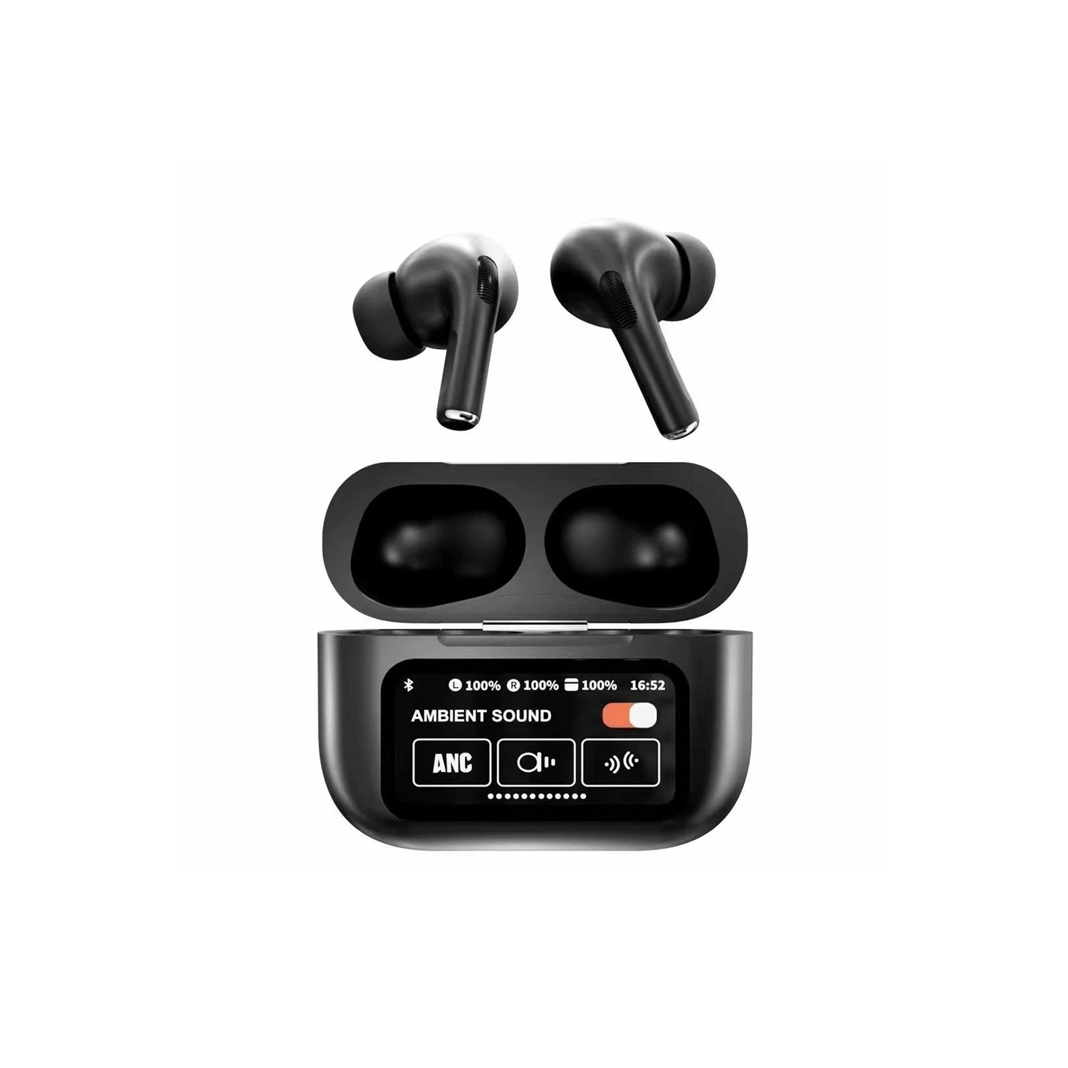 e68241c5721764238644 Black New A9 Pro Apple Airpods Anc/enc Zhongkelqnxun Touch Control Bt - Image 1